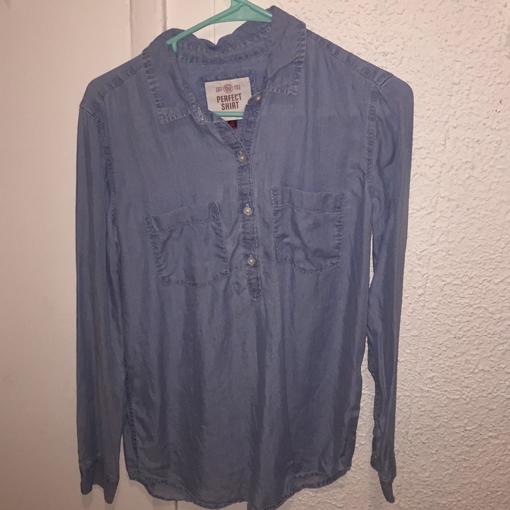 Denim button up